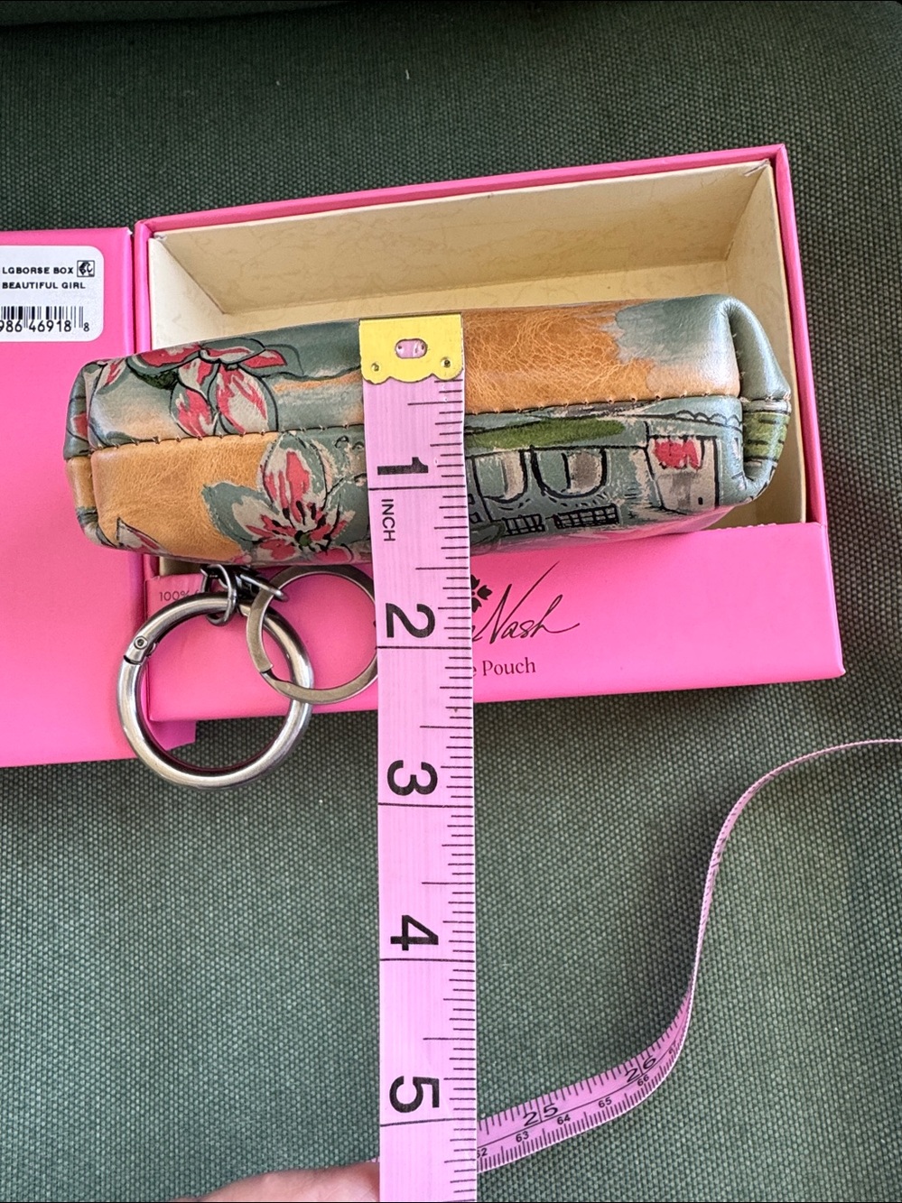 Patricia Nash Borse Leather Coin Purse Beautiful Girl Print NWT, Box & Card - Picture 11 of 12